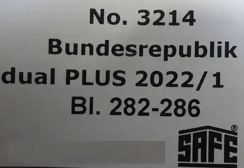 SAFE dual PLUS  Vordruckblätter Bundesrepublik Deutschland 1. Halbjahr 2022 