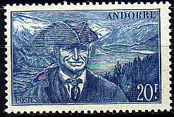 Andorra frz. Mi.Nr. 134 Freim. Ratsherr blau (20)