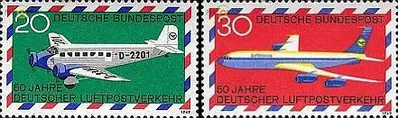 D,Bund Mi.Nr. 576-577 50 J. dt. Luftpostverkehr (2 Werte)