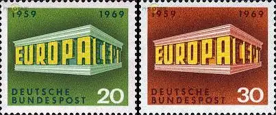 D,Bund Mi.Nr. 583-584 Europa 69 (2 Werte)