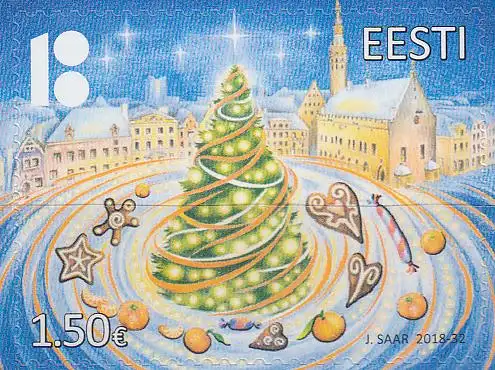 Estland MiNr. 941 Weihnachten 2018 skl.(1,50)