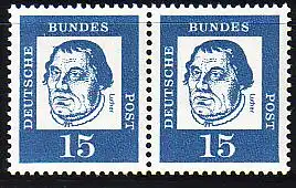 D,Bund Mi.Nr. 351x Paar Bed. Deutsche, Martin Luther, norm. Papier (2 x 15)