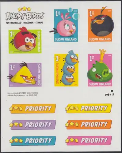 Finnland Mi.Nr. Block 77 Angry Birds, skl