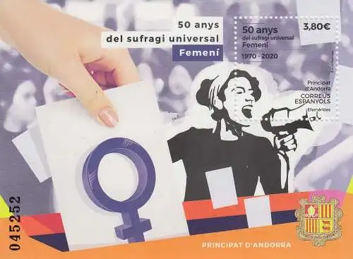 Andorra span Mi.Nr. Block 19 Frauenwahlrecht