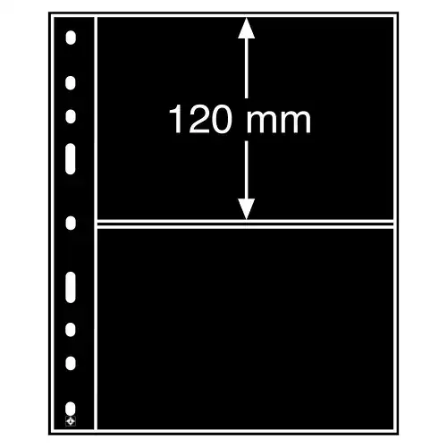 Leuchtturm Kunststoffhüllen OPTIMA, 2er Einteilung, schwarz