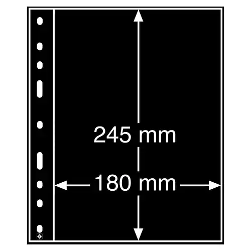 Leuchtturm Kunststoffhüllen OPTIMA, 1er Einteilung, schwarz