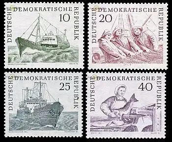 D,DDR Mi.Nr. 817-20 Hochseefischerei (4 Werte)