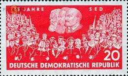 D,DDR Mi.Nr. 821 15 J. SED, Demo + Marx, Engels, Lenin (20)