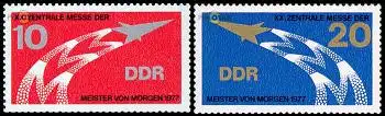 D,DDR Mi.Nr. 2268-69 Messe der Meister von Morgen, Rakete (2 Werte)