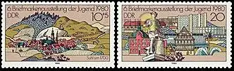 D,DDR Mi.Nr. 2532-33 Briefmarkenausstellg. der Jugend, Zella-Melis (2 Werte)