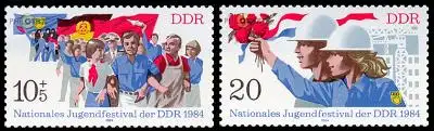 D,DDR Mi.Nr. 2878-79 Jugendfestival Berlin (2 Werte)