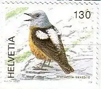 Schweiz Mi.Nr. 2058Bc Freim. Vögel, Steinrötel, skl. (130)