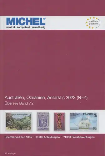 Michel Übersee Katalog Band 7,Teil 2,  Australien /Ozeanien/Antarktis 2023 (N-Z)
