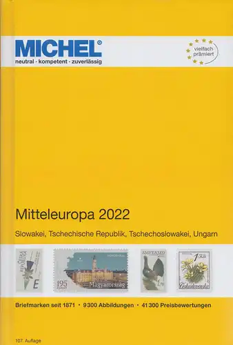 Michel Europa Katalog Band 2 - Mitteleuropa 2022, 107. Auflage (sehr gut erhalten)