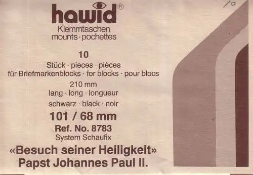 1 Pack. = 10 HAWID-Klemmtaschen schwarz 101x68 mm System Schaufix (8783)