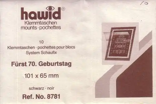 1 Pack. = 10 HAWID-Klemmtaschen schwarz 101x65 mm System Schaufix (8781)