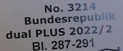 SAFE dual PLUS  Vordruckblätter Bundesrepublik Deutschland 2. Halbjahr 2022 