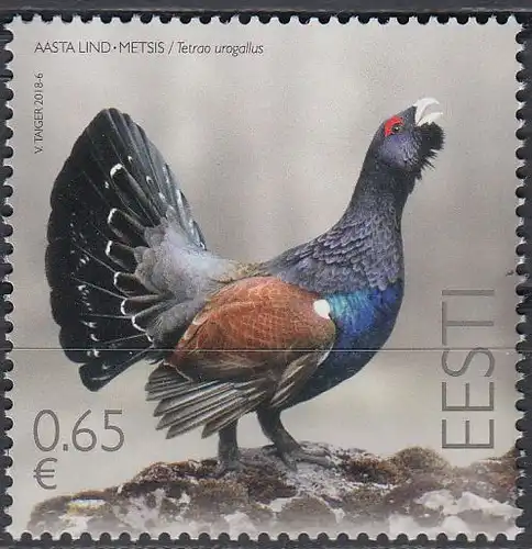 Estland MiNr. 916 Auerhuhn, Vogel des Jahres (0,65)