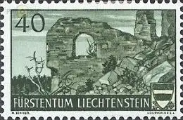 Liechtenstein Mi.Nr. 163 Freim. Ruine Neu-Schellenberg + Wappen (40)