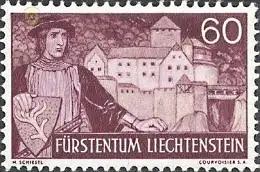 Liechtenstein Mi.Nr. 165 Freim. Ritter und Burg Vaduz (60)