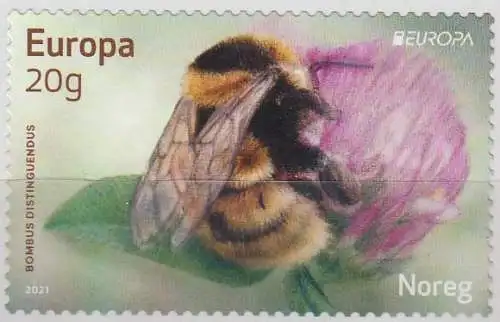 Norwegen Mi.Nr. 2047 Europa 2021 Gefährdete Wildtiere, Deichhummel (20g)