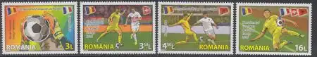 Rumänien Mi.Nr. 7081-84 Fußball-EM 2016 Frankfreich (4 Werte)