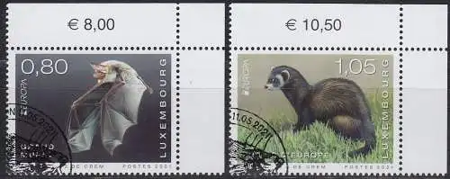 Luxemburg Mi.Nr. 2264-2265 Europa 2021 Gefährdete Wildtiere (2 Werte)