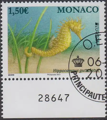 Monaco Mi.Nr. 3539 Europa 2021 Gefährdete Wildtiere,Langschnäuziges Seepferdchen