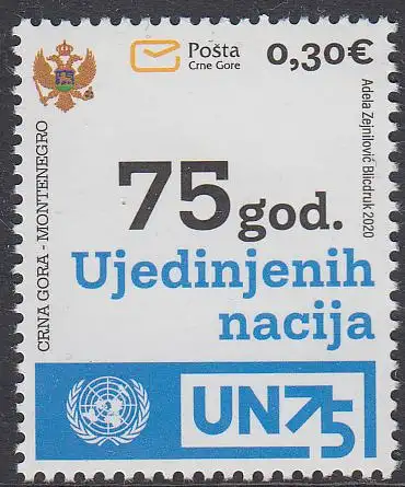 Montenegro Mi.Nr. 452, 75 Jahre Vereinte Nationen (UNO) (0,30)