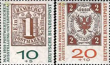 D,Bund Mi.Nr. 310-311b Interposta, Hamburg (2 Werte)