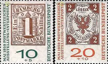 D,Bund Mi.Nr. 310-311b Interposta, Hamburg (2 Werte)