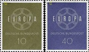 D,Bund Mi.Nr. 320-321 Europa 59 (2 Werte)