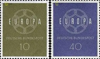 D,Bund Mi.Nr. 320-321 Europa 59 (2 Werte)