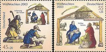 D,Bund Mi.Nr. 2369-2370 Weihnachten 2003 (2 Werte)