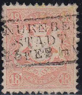 Bayern, Mi.Nr. 27Ya Staatswappen auf Sockel (18 Kr)