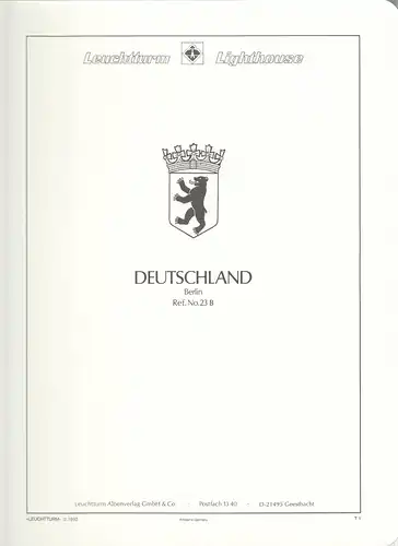 Leuchtturm Titelblatt mit Wappen: Berlin