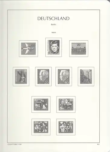 Leuchtturm Vordruckblatt OHNE Klemmtaschen Berlin 63.1