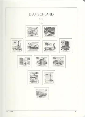Leuchtturm Vordruckblatt OHNE Klemmtaschen Berlin 65.2