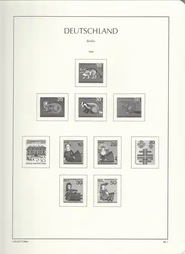 Leuchtturm Vordruckblatt OHNE Klemmtaschen Berlin 68.1