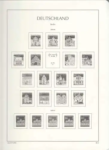 Leuchtturm Vordruckblatter Berlin 1960-1969 OHNE Klemmtaschen 