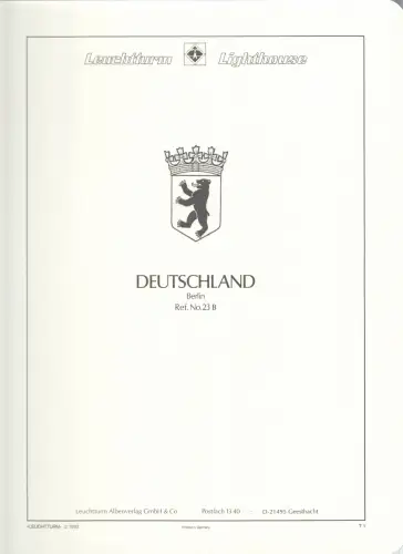 Leuchtturm Vordruckblatter Berlin 1960-1969 MIT Klemmtaschen (SF)