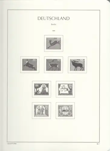 Leuchtturm Vordruckblatter Berlin 1960-1969 MIT Klemmtaschen (SF)