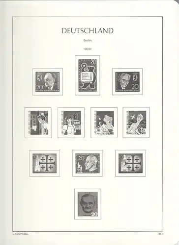 Leuchtturm Vordruckblatt MIT Klemmtaschen Berlin 60.1 (SF)