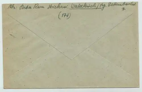 D,Franz.Zone,Baden Mi.Nr. 22 Freimarke schwarzblaugrün (24 Pf) Stempel Waldkirch