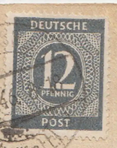 D,All.Bes.,Gem, Mi.Nr. 920 I. Kontrollratsausgabe dkl.blaugrau (12 Pf)