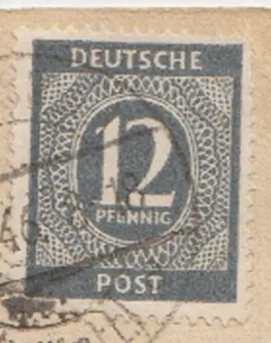 D,All.Bes.,Gem, Mi.Nr. 920 I. Kontrollratsausgabe dkl.blaugrau (12 Pf)