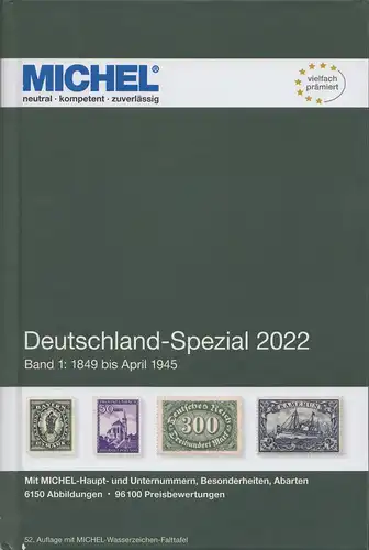 Michel Katalog Deutschland Spezial 2022 Band 1, 52. Auflage 