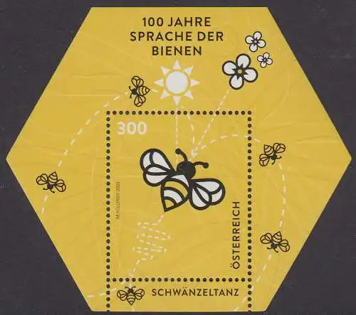 Österreich MiNr. Block (noch nicht im Michel) Die Sprache der Bienen