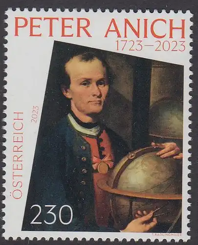 Österreich MiNr. (noch nicht im Michel) Peter Anich (230)