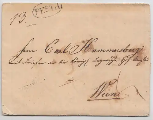 Österreich, Vorphilabrief von Pesth nach Wien 1839